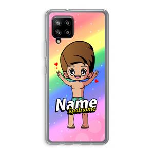 CaseCompany Chibi Maker man: Samsung Galaxy A42 5G Transparant Hoesje