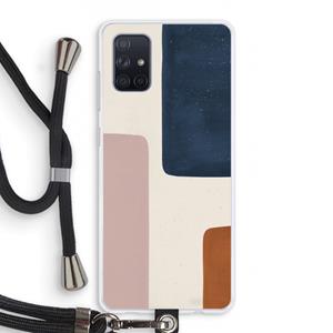 CaseCompany Geo #5: Samsung Galaxy A71 Transparant Hoesje met koord