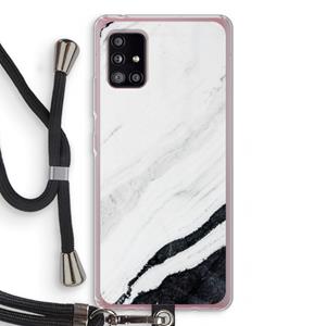 CaseCompany Elegante marmer: Samsung Galaxy A51 5G Transparant Hoesje met koord
