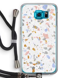 CaseCompany Terrazzo N°8: Samsung Galaxy S6 Transparant Hoesje met koord