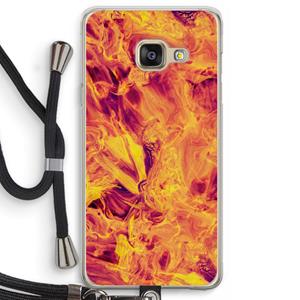 CaseCompany Eternal Fire: Samsung Galaxy A3 (2016) Transparant Hoesje met koord