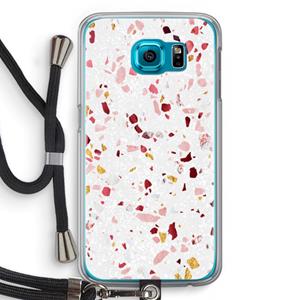 CaseCompany Terrazzo N°9: Samsung Galaxy S6 Transparant Hoesje met koord