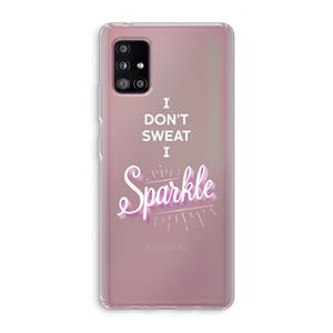 CaseCompany Sparkle quote: Samsung Galaxy A51 5G Transparant Hoesje