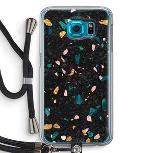 CaseCompany Terrazzo N°10: Samsung Galaxy S6 Transparant Hoesje met koord