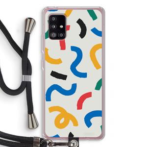 CaseCompany Illustratieve pop 2: Samsung Galaxy A51 5G Transparant Hoesje met koord