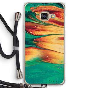 CaseCompany Green Inferno: Samsung Galaxy A3 (2016) Transparant Hoesje met koord