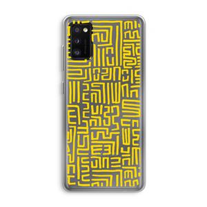 CaseCompany Majorelle Blue Print: Samsung Galaxy A41 Transparant Hoesje