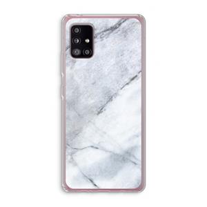 CaseCompany Witte marmer: Samsung Galaxy A51 5G Transparant Hoesje