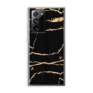 CaseCompany Gouden marmer: Samsung Galaxy Note 20 Ultra / Note 20 Ultra 5G Transparant Hoesje