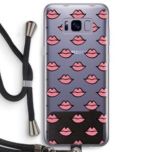 CaseCompany Lipjes: Samsung Galaxy S8 Transparant Hoesje met koord