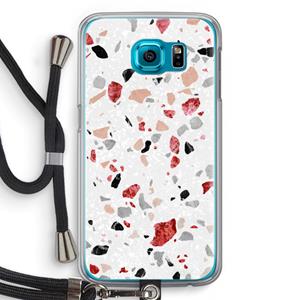 CaseCompany Terrazzo N°12: Samsung Galaxy S6 Transparant Hoesje met koord