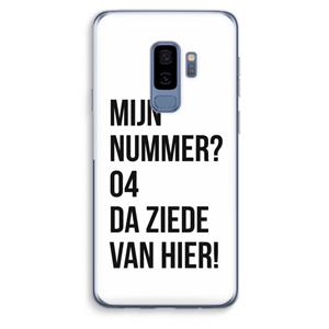 CaseCompany Da ziede van hier: Samsung Galaxy S9 Plus Transparant Hoesje