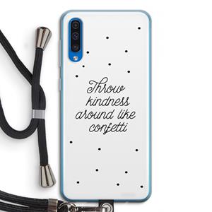 CaseCompany Confetti: Samsung Galaxy A50 Transparant Hoesje met koord