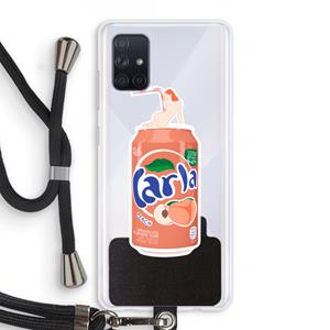 CaseCompany S(peach)less: Samsung Galaxy A71 Transparant Hoesje met koord