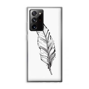 CaseCompany Pluim: Samsung Galaxy Note 20 Ultra / Note 20 Ultra 5G Transparant Hoesje