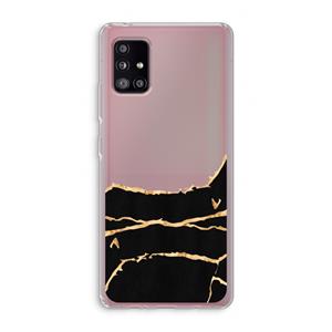 CaseCompany Gouden marmer: Samsung Galaxy A51 5G Transparant Hoesje