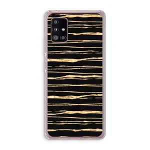 CaseCompany Gouden strepen: Samsung Galaxy A51 5G Transparant Hoesje