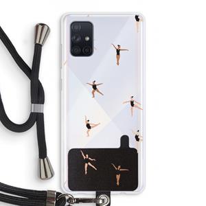 CaseCompany Dancing #1: Samsung Galaxy A71 Transparant Hoesje met koord
