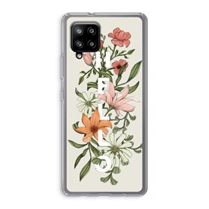 CaseCompany Hello bloemen: Samsung Galaxy A42 5G Transparant Hoesje