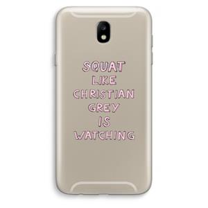 CaseCompany Christian Grey: Samsung Galaxy J7 (2017) Transparant Hoesje