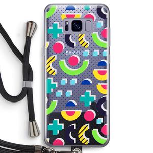 CaseCompany 8-bit N°1: Samsung Galaxy S8 Transparant Hoesje met koord