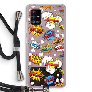 CaseCompany Pow Smack: Samsung Galaxy A51 5G Transparant Hoesje met koord