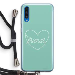 CaseCompany Friends heart pastel: Samsung Galaxy A50 Transparant Hoesje met koord
