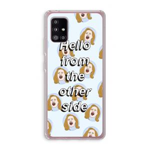 CaseCompany Hello: Samsung Galaxy A51 5G Transparant Hoesje