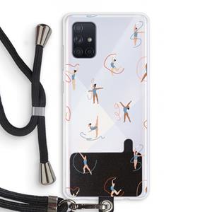 CaseCompany Dancing #3: Samsung Galaxy A71 Transparant Hoesje met koord