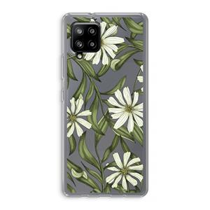 CaseCompany Wit bloemenpatroon: Samsung Galaxy A42 5G Transparant Hoesje