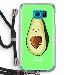 CaseCompany Avocuddle: Samsung Galaxy S6 Transparant Hoesje met koord