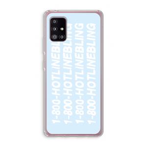 CaseCompany Hotline bling blue: Samsung Galaxy A51 5G Transparant Hoesje