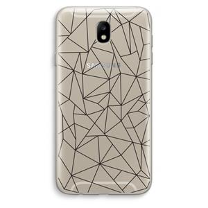 CaseCompany Geometrische lijnen zwart: Samsung Galaxy J7 (2017) Transparant Hoesje