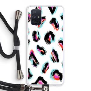 CaseCompany Cheetah color: Samsung Galaxy A71 Transparant Hoesje met koord
