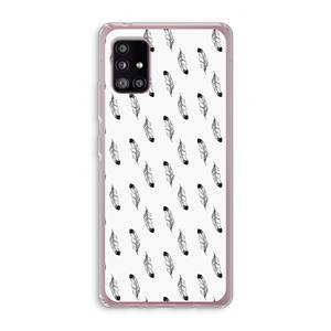 CaseCompany Pluimen: Samsung Galaxy A51 5G Transparant Hoesje