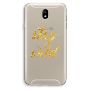 CaseCompany Stay wild: Samsung Galaxy J7 (2017) Transparant Hoesje