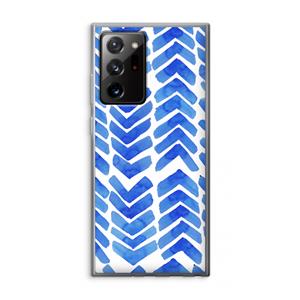 CaseCompany Blauwe pijlen: Samsung Galaxy Note 20 Ultra / Note 20 Ultra 5G Transparant Hoesje