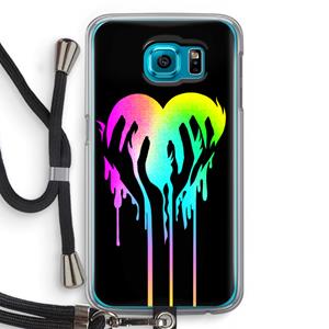 CaseCompany Hold My Heart: Samsung Galaxy S6 Transparant Hoesje met koord
