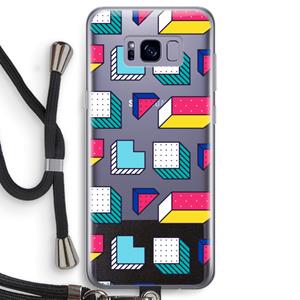CaseCompany 8-bit N°7: Samsung Galaxy S8 Transparant Hoesje met koord
