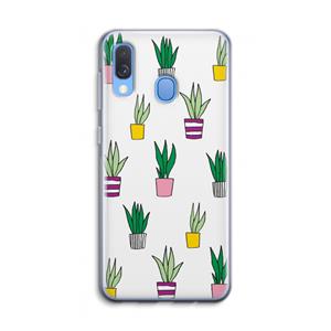 CaseCompany Sanseveria: Samsung Galaxy A40 Transparant Hoesje