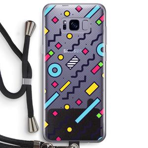 CaseCompany 8-bit N°8: Samsung Galaxy S8 Transparant Hoesje met koord