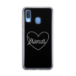 CaseCompany Friends heart black: Samsung Galaxy A40 Transparant Hoesje