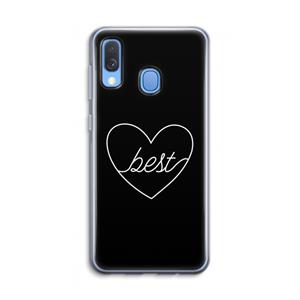 CaseCompany Best heart black: Samsung Galaxy A40 Transparant Hoesje