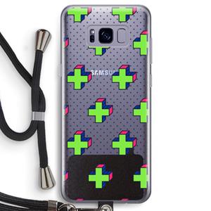 CaseCompany 8-bit N°10: Samsung Galaxy S8 Transparant Hoesje met koord