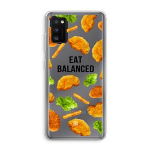 CaseCompany Eat Balanced: Samsung Galaxy A41 Transparant Hoesje