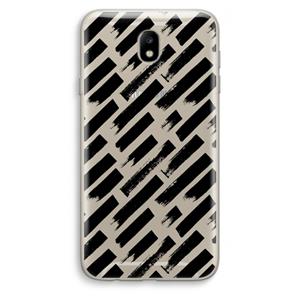 CaseCompany Zwarte vegen: Samsung Galaxy J7 (2017) Transparant Hoesje