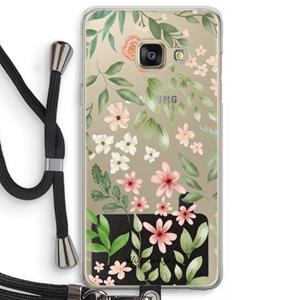 CaseCompany Botanical sweet flower heaven: Samsung Galaxy A3 (2016) Transparant Hoesje met koord