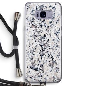 CaseCompany Gespikkelde marmer: Samsung Galaxy S8 Transparant Hoesje met koord