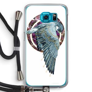 CaseCompany Golden Falcon: Samsung Galaxy S6 Transparant Hoesje met koord