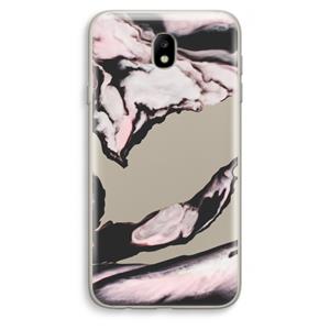 CaseCompany Roze stroom: Samsung Galaxy J7 (2017) Transparant Hoesje